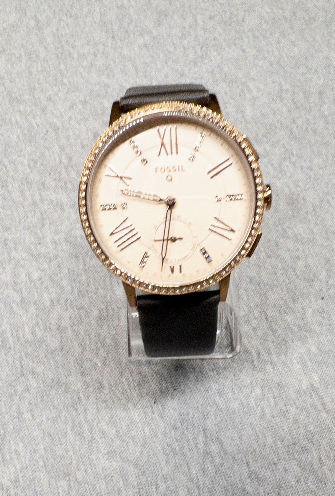 Fossil Q Gazer 41mm Rose Gold Case Hybrid Smart Watch New Coin Battery FTW1116