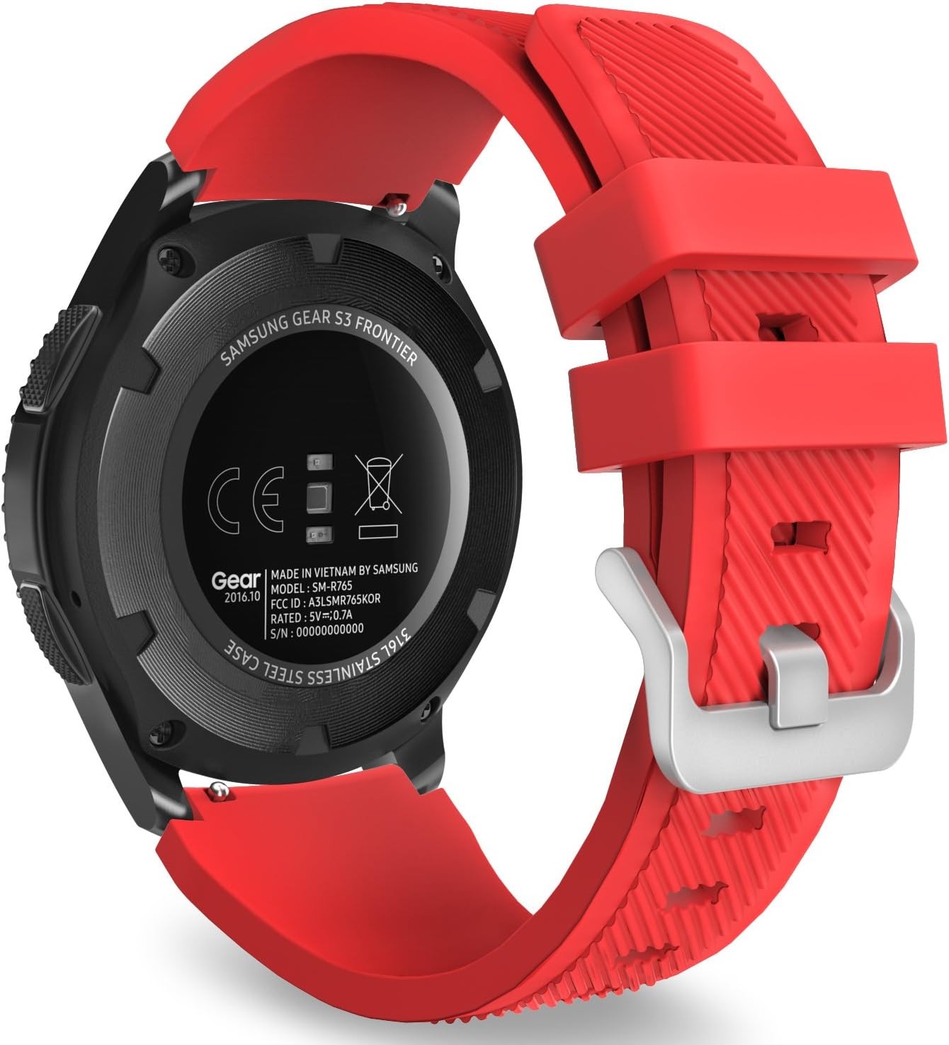 Case For Samsung Galaxy Watch 3 45mm/Galaxy Watch 46mm/Gear S3 22mm Silicone Str