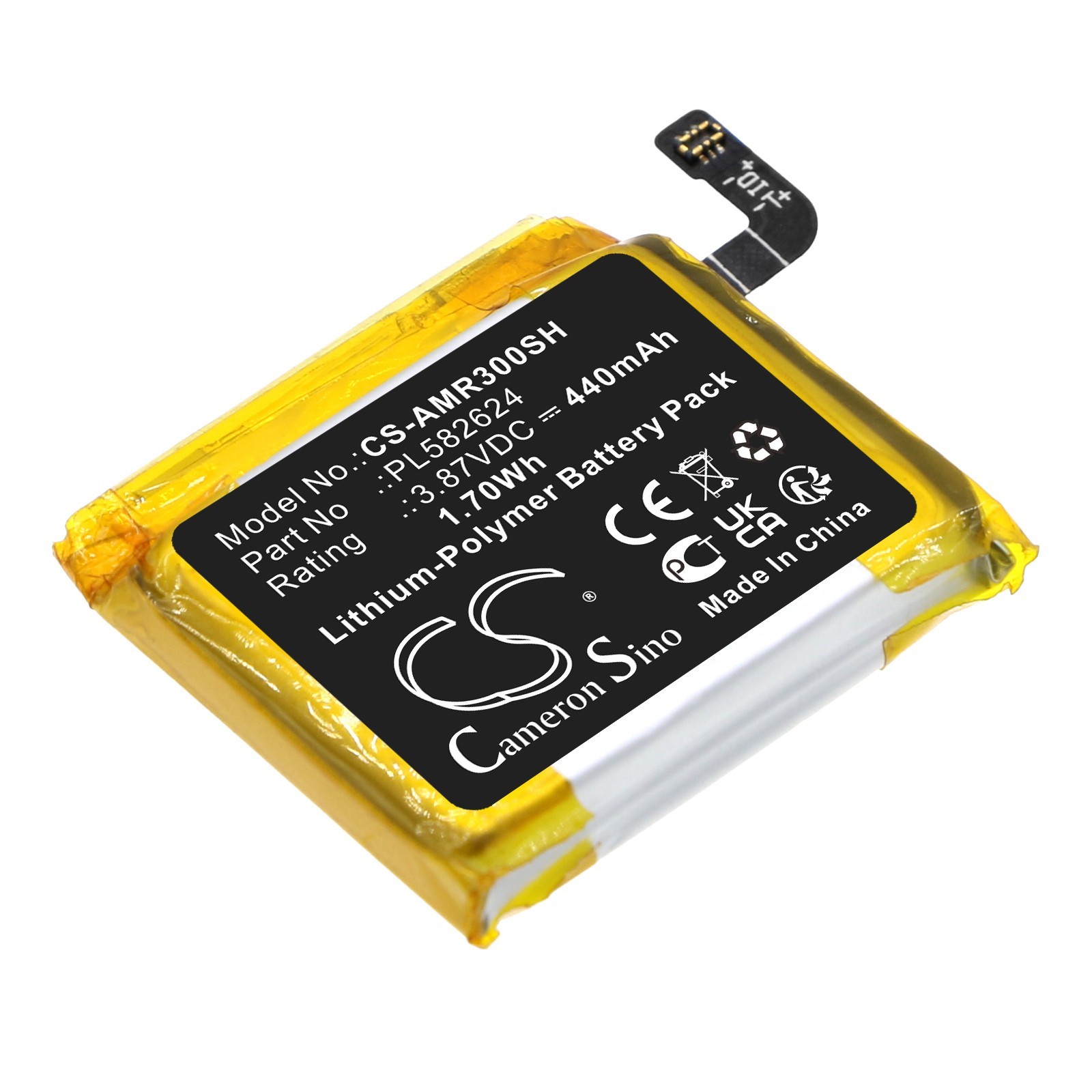 BATTERIE Li-Polymer 440mAh Type PL582624 For Amazfit GTR 3 Pro