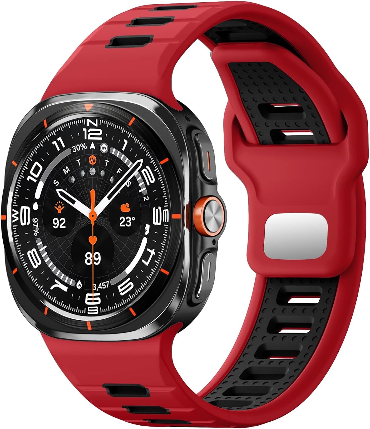 Case For Samsung Galaxy Watch Ultra/Ultra 2 47mm Soft Silicone Waterproof Band