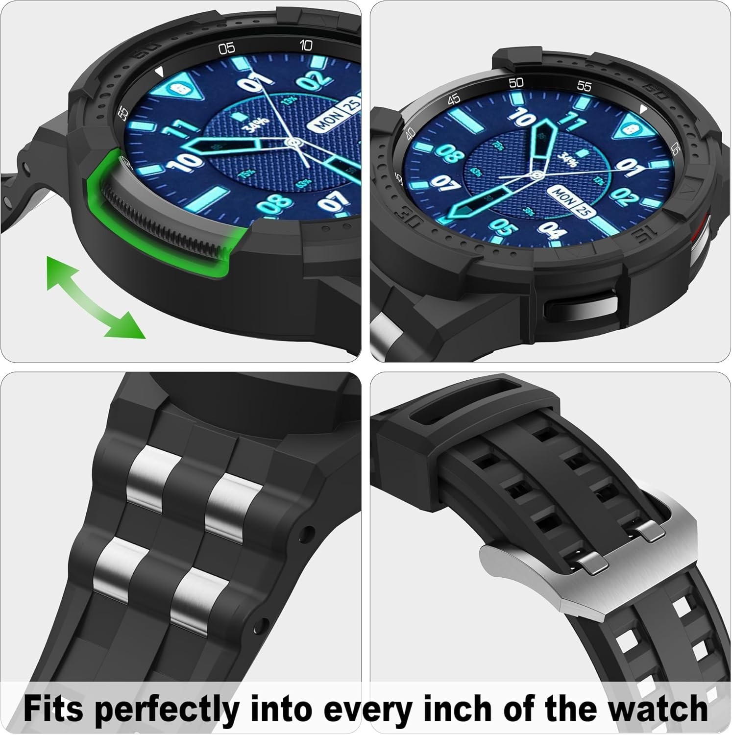 Adjustable TPU Band Case for Galaxy Watch 4 Classic 46mm – Stylish Protection
