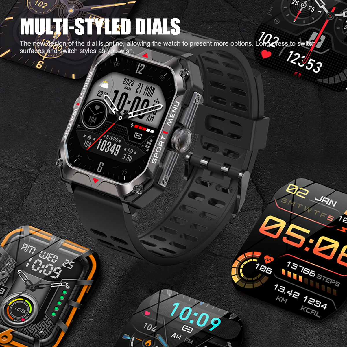 HD Screen Smart Watch Men Waterproof Smartwatch Bluetooth for iPhone Samsung US