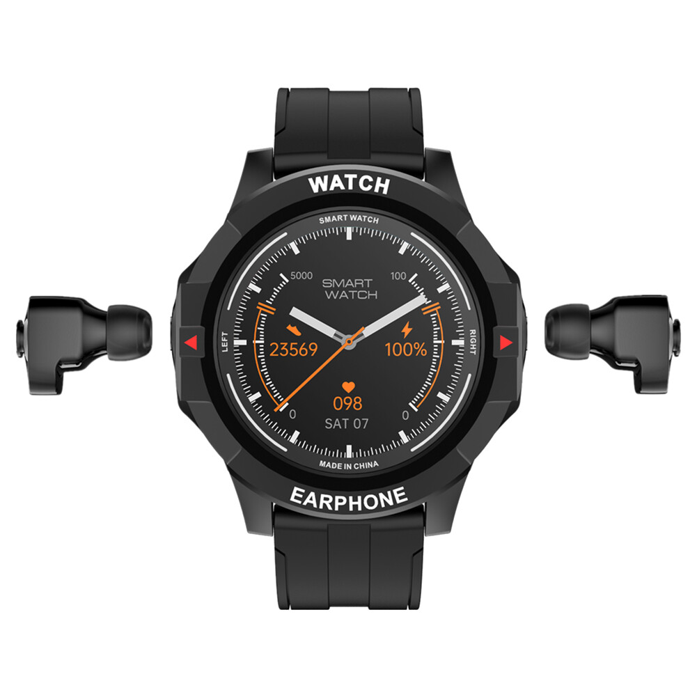 2 in 1 Smart Watch Bluetooth Headsets Music Player Sleep Monitor Wristwatch