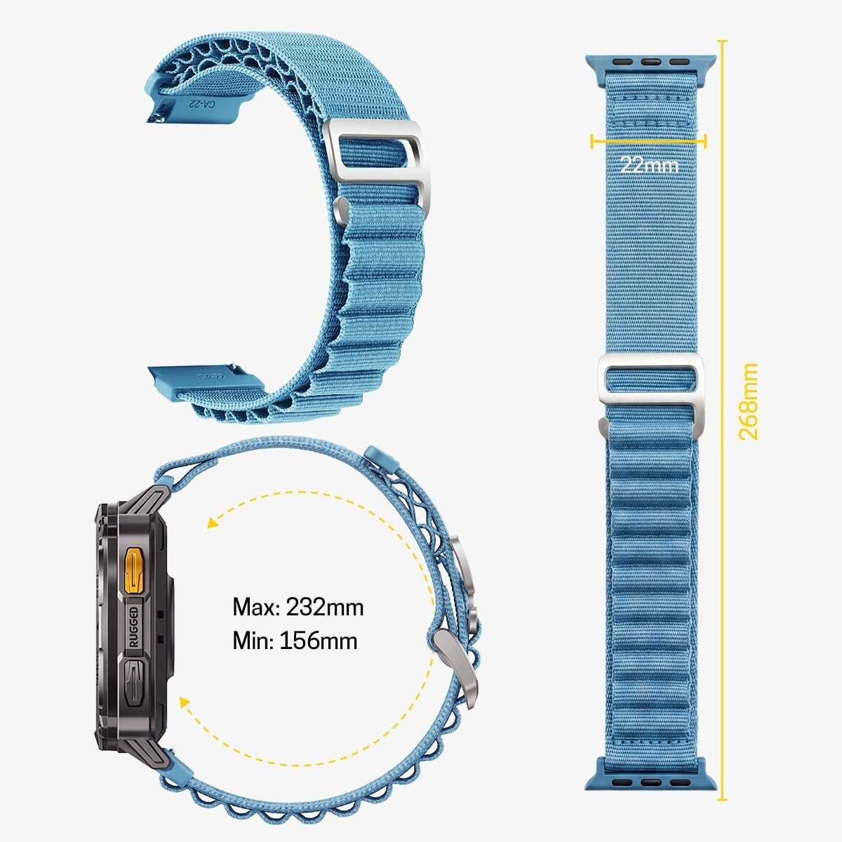22mm Smartwatch Band 6 Pack Set – Durable & Adjustable
