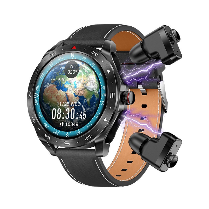 T95 Smart TWS Watch 2-in-1 Bluetooth Earbuds Fitness Health Monitor Reminder