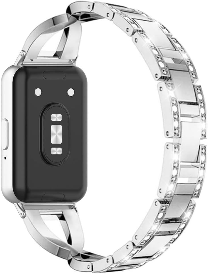 Metal Strap Compatible with Samsung Galaxy Fit 3 [No Gap]