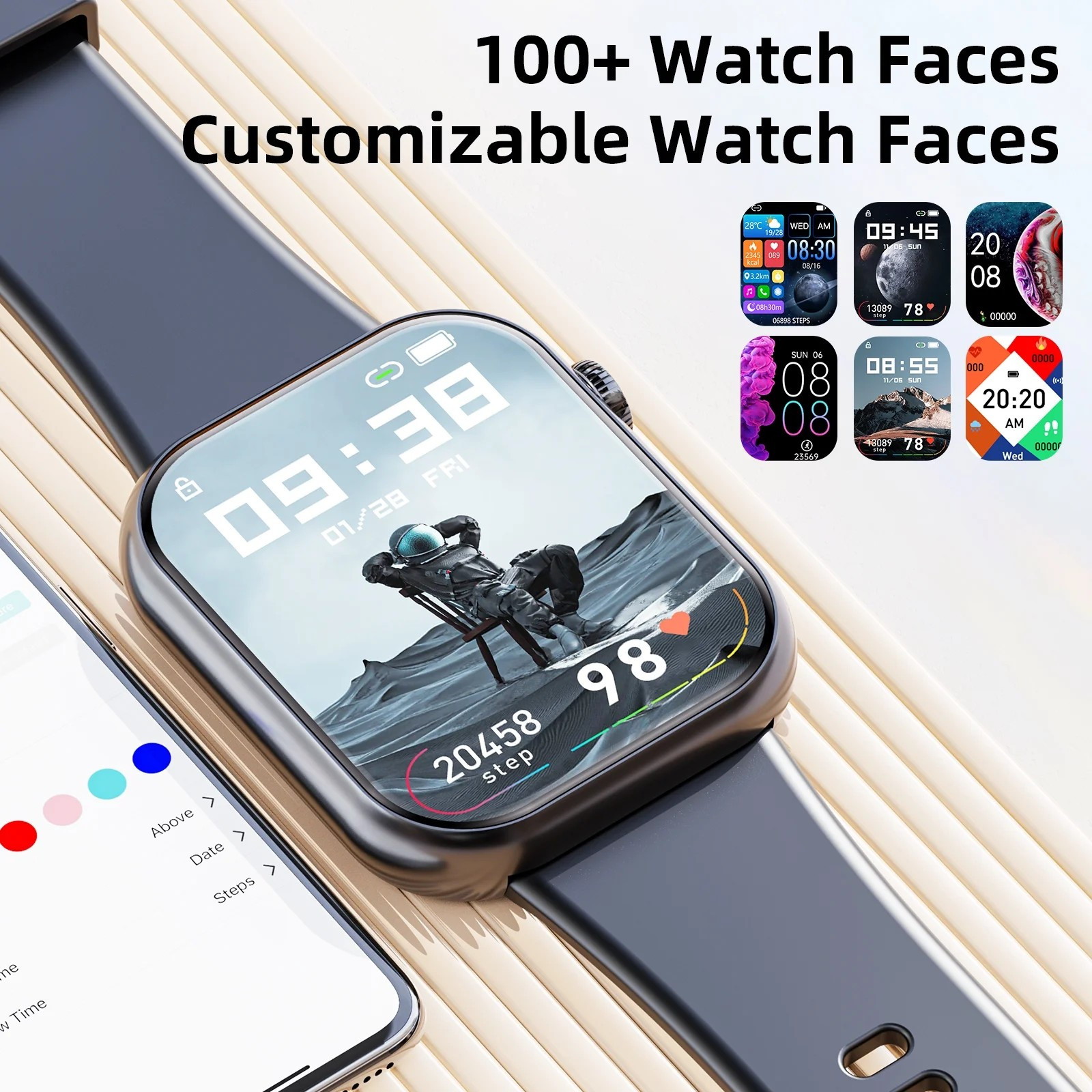 Mingdaln 1.85″ HD Men Women’s Smart watch – Answer Make Calls – 10 Days Standby