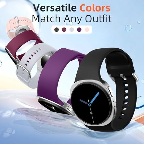 Soft Waterproof Replacement Straps 5 Pack for Samsung Galaxy Watch 8 40mm 44mm