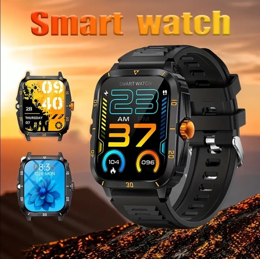 Military Smart Watch for Men(Answer/Make Calls) Rugged Tactical Fitness Tracker