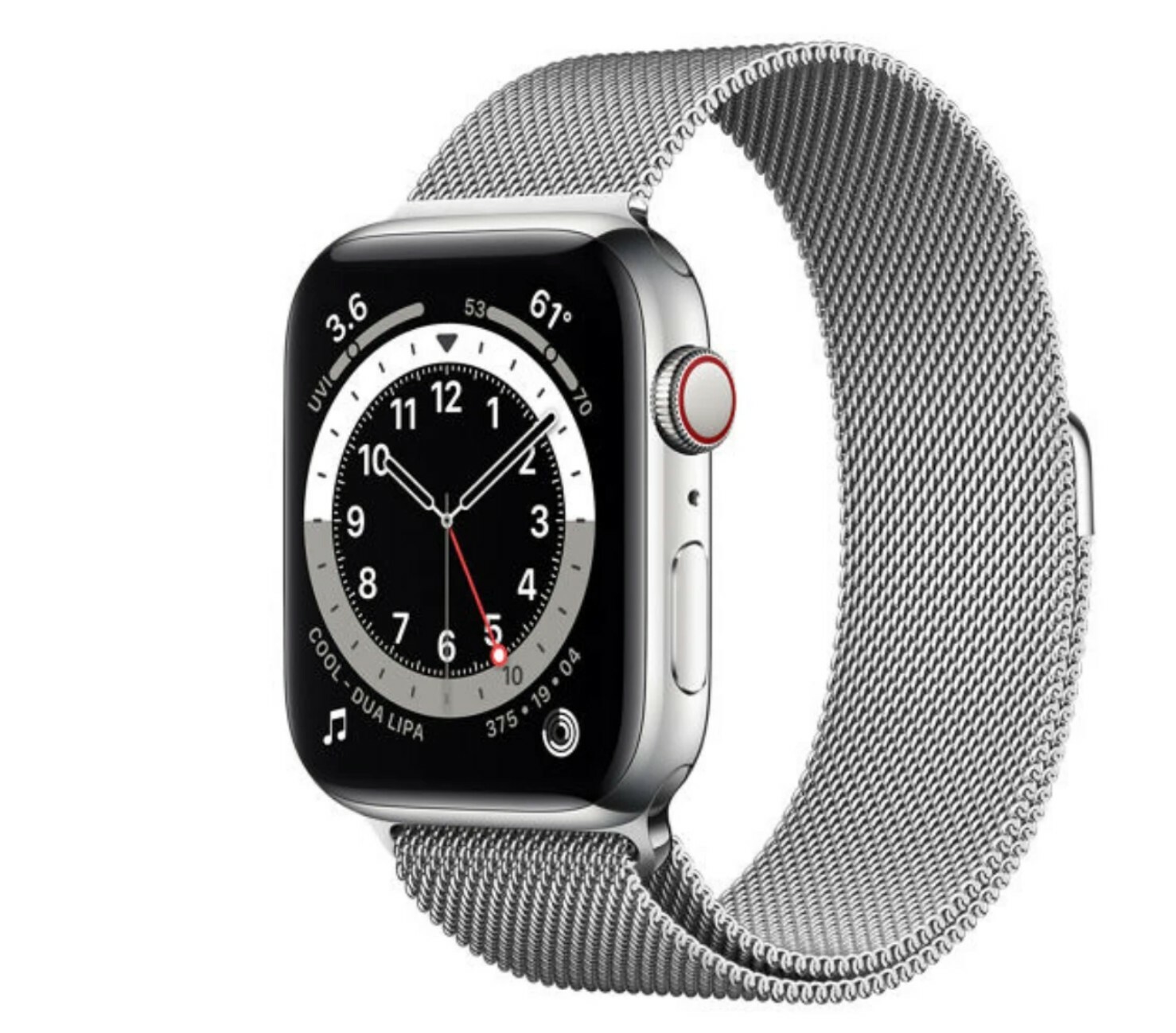 New Apple Watch Series 5 40MM Aluminum Cell w Milanese & Black Sports Band O/B