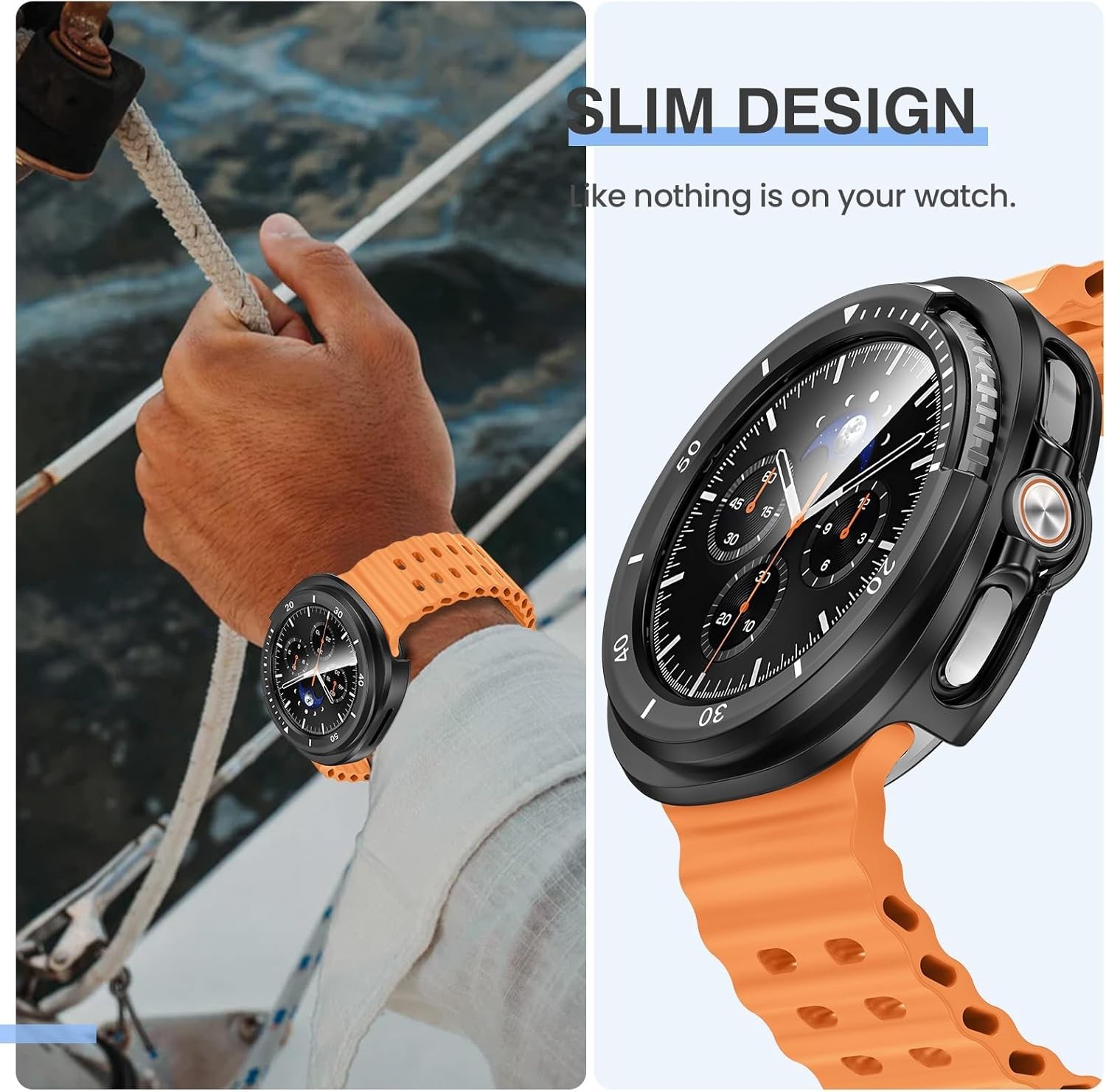 Tensea [2Pack for Samsung Galaxy Watch 8 Classic 2025 Screen Protector Case 46mm