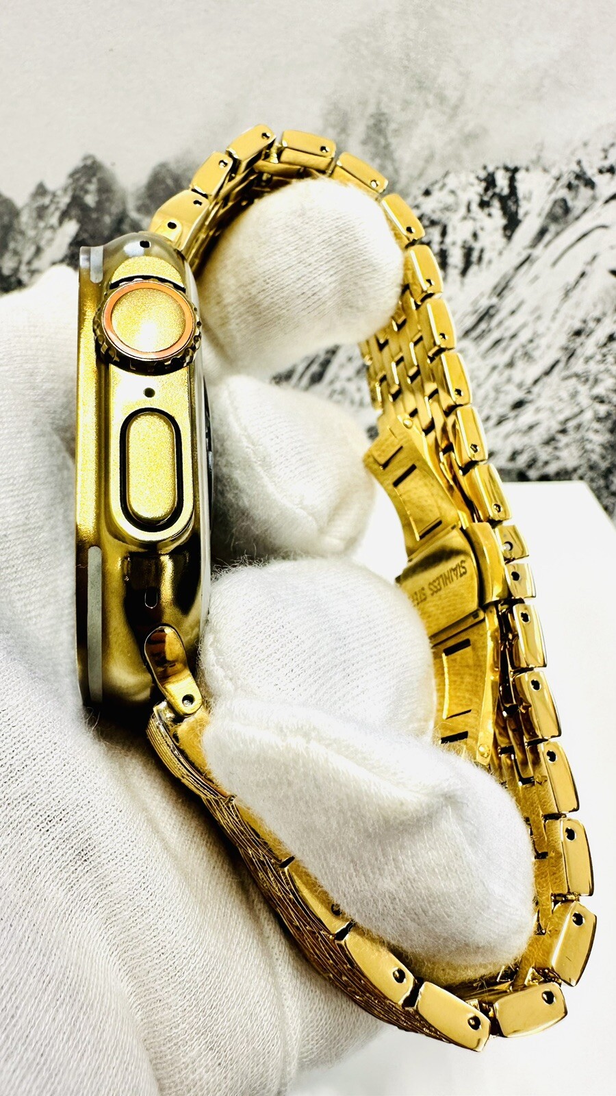 Apple Watch ULTRA 2 49mm GOLD Anodized Titanium Gold Plated Link Band