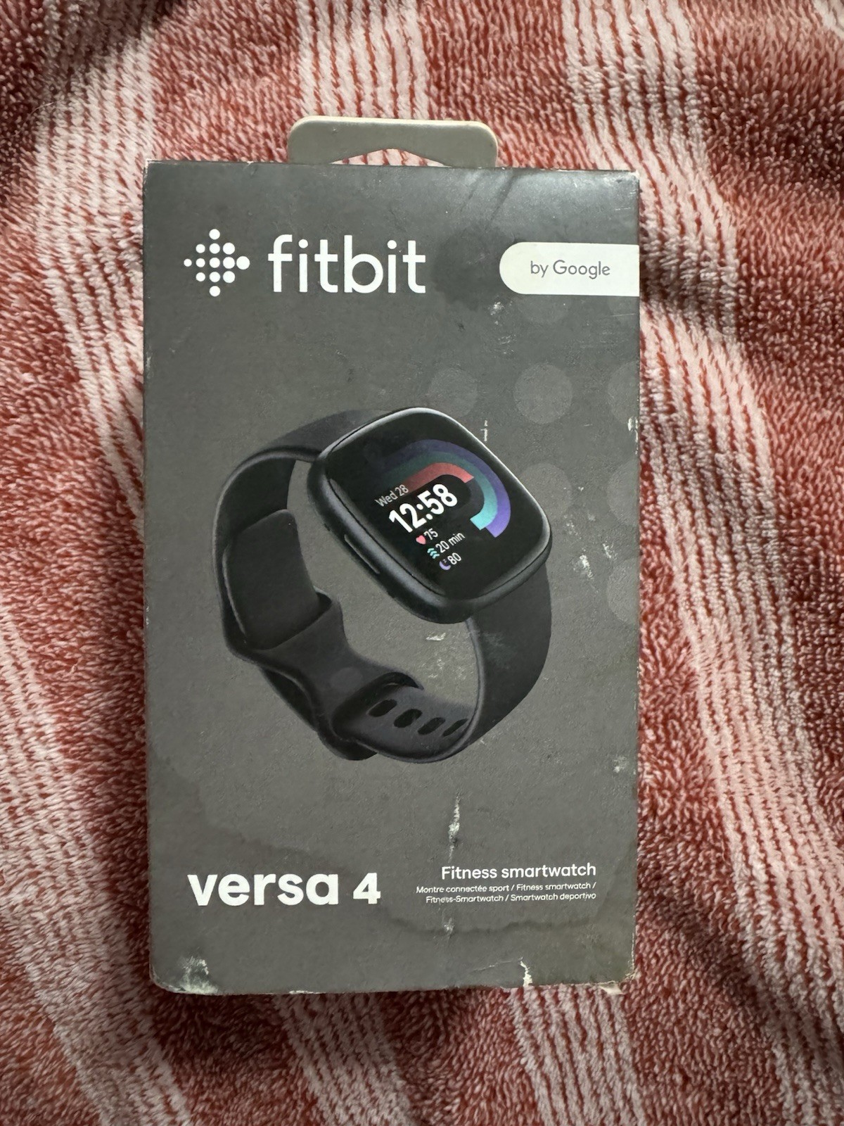 NEW Factory Sealed Fitbit Versa 4 Fitness Smartwatch Graphite/Black FB523
