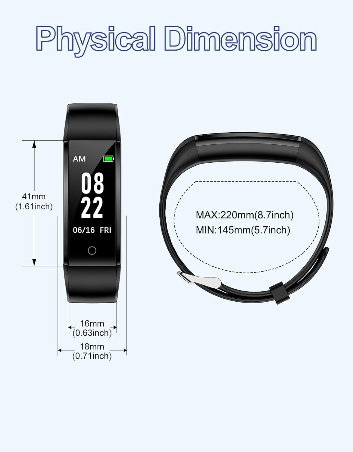 Simple Fitness Tracker Watch – No App Required, Accurate Steps & Sleep Tracking