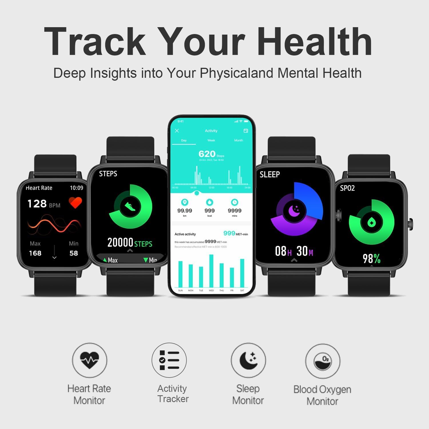 Reloj Inteligente de Mujer Hombre para Iphone Apple Samsung Android y Bluetooth