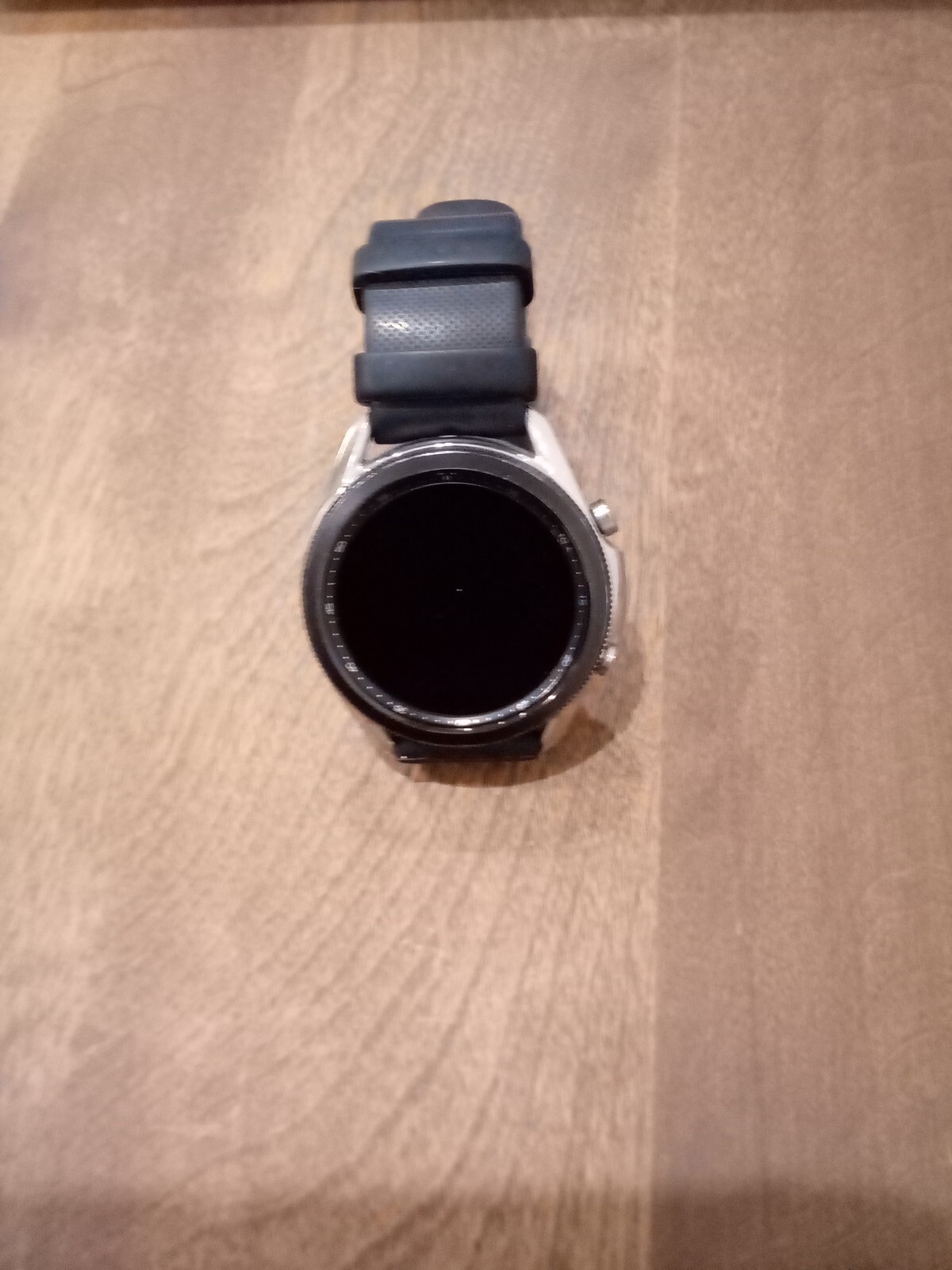 Samsung Galaxy Watch3 SM-R840 45mm Mystic Silver Stainless Steel Case Black Band