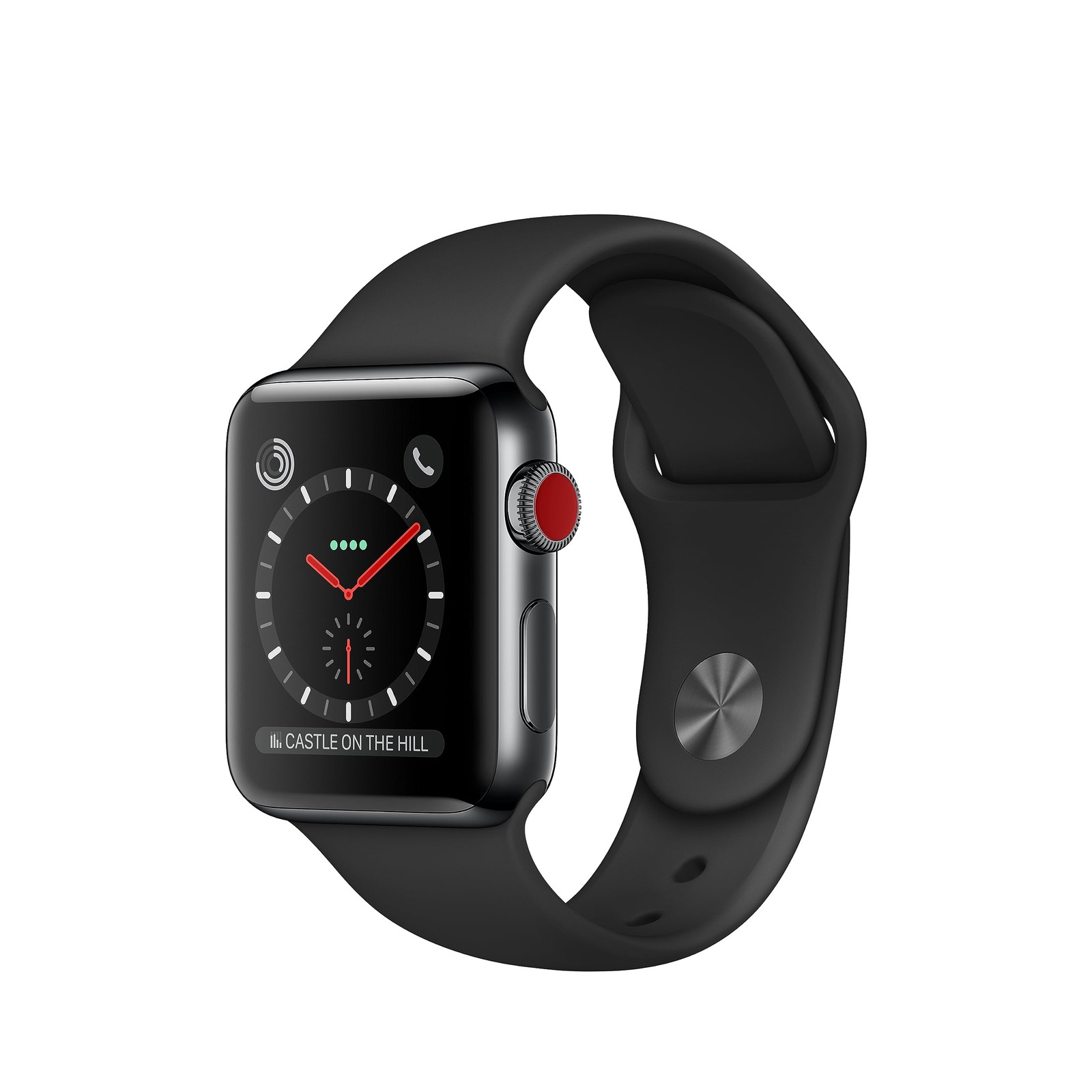 Apple Watch Series 3 38mm Black Stainless Steel black band (GPS + LTE) DEFECTIVE