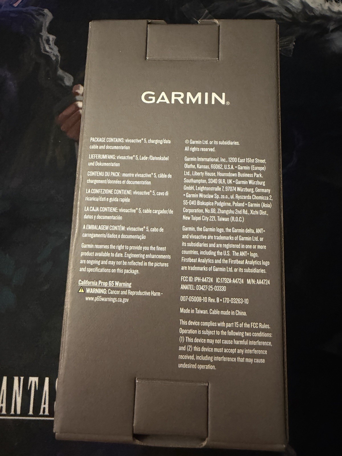 Garmin vivoactive 5 42mm Black Plastic Case Silicone Band Bluetooth GPS 4GB