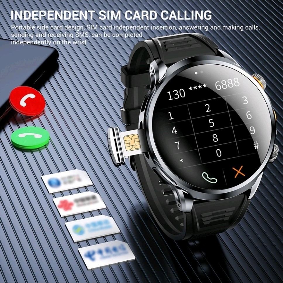 Smart Bracelet 46mm Stainless Steel GPS Camera Fitness Tracker White/Black