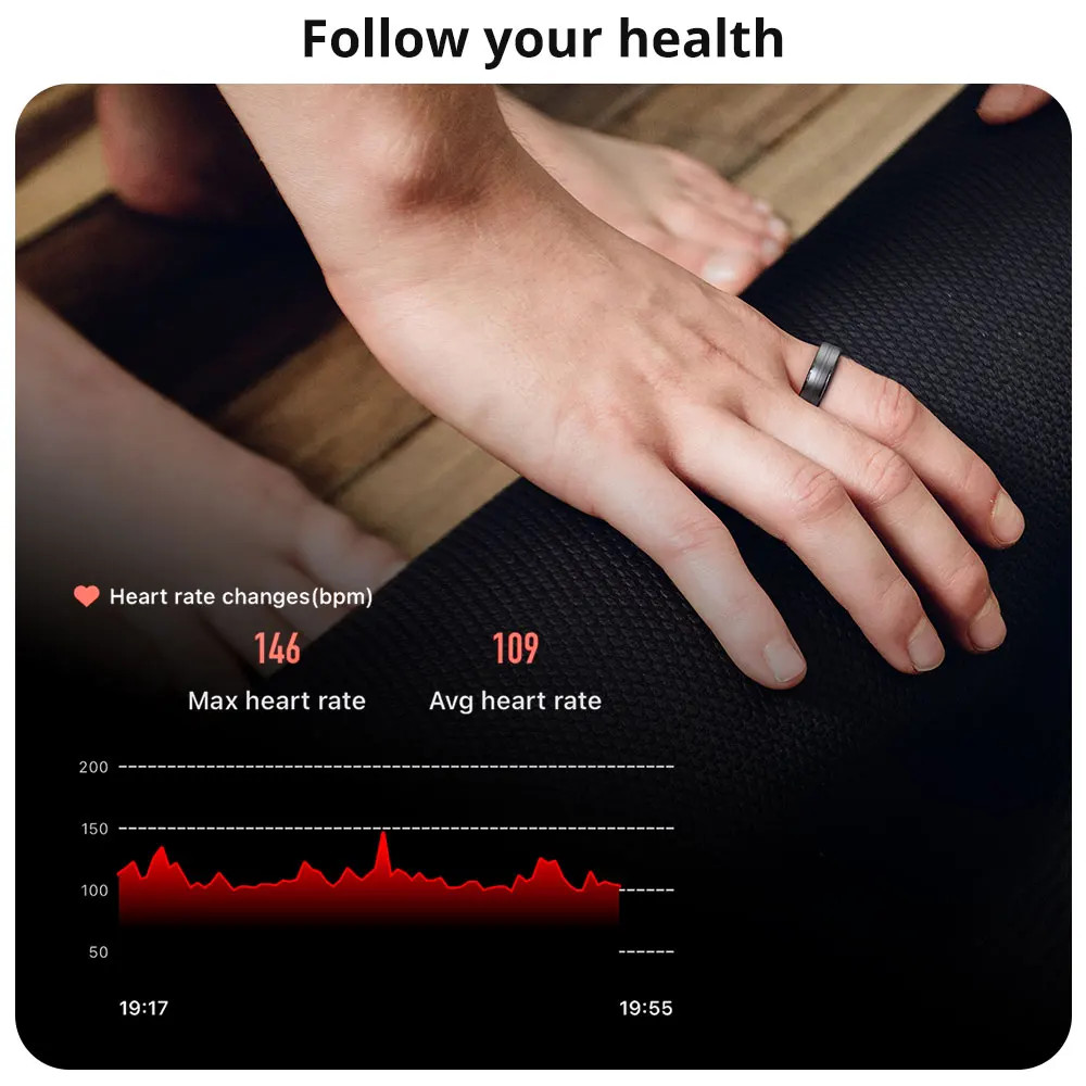 COLMI R06 Smart Ring, Heart Rate SpO2 Monitor IP68 5ATM Waterproof Sport