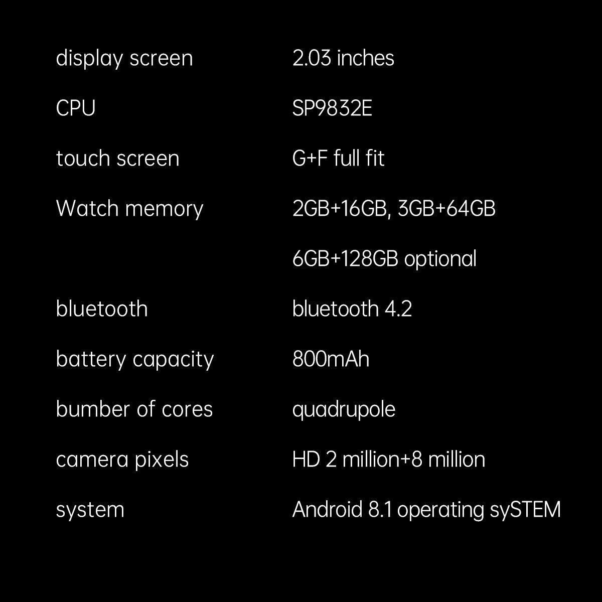Larger Screen Bluetooth Call Smart Watch 6+128GB Heart Rate Monitor Dual Camera