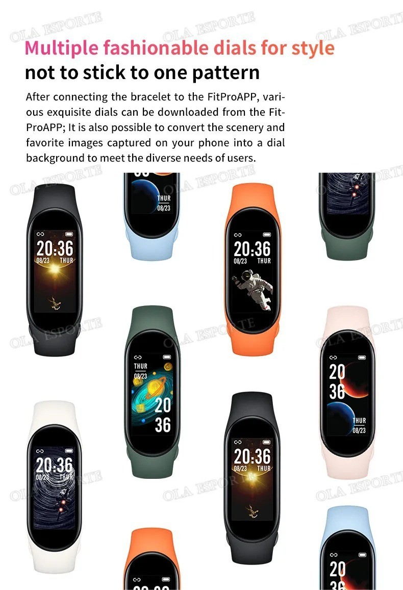 M7 Smart Watch Fitness Tracker Heart Rate Sleep Monitor Waterproof Band ⌚