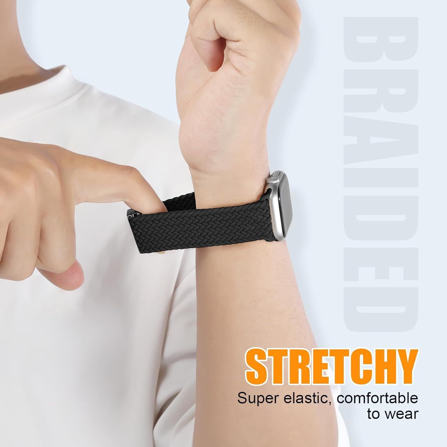 Only Case For Apple Watch 38mm 40mm 41mm 42mm 44mm 45mm 49mm Nylon Stretchy Loop