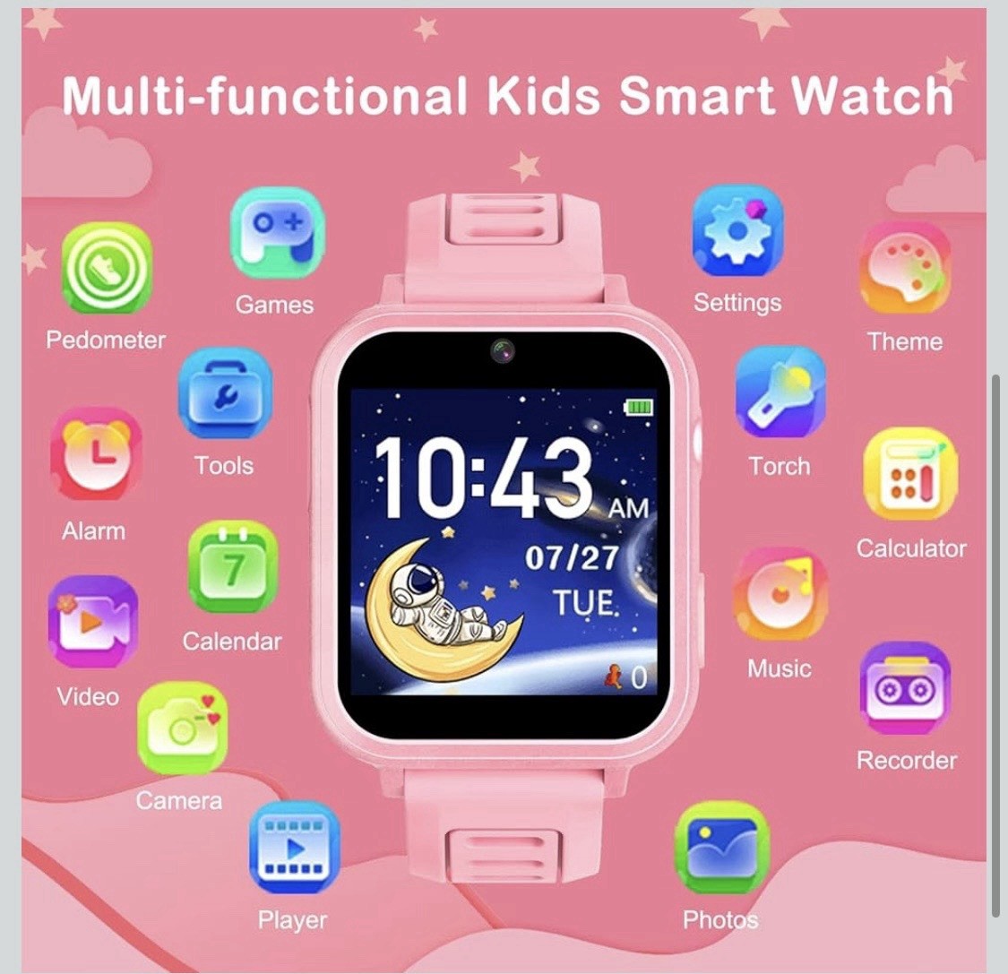 Smart Watch for Kids, Kids Watch Toys with 24 Games Camera Video Recorder Music