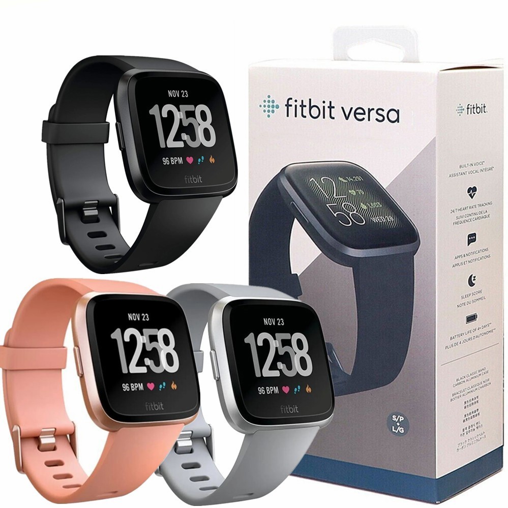 Fitbit Versa Smartwatch Activity Tracker Sleep Heart Rate Monitor +S&L Strap.