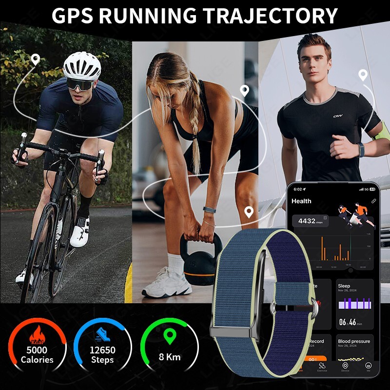 🔥Smart Watch Men Women Screenless Fitness Tracker Waterproof For iPhone Samsung