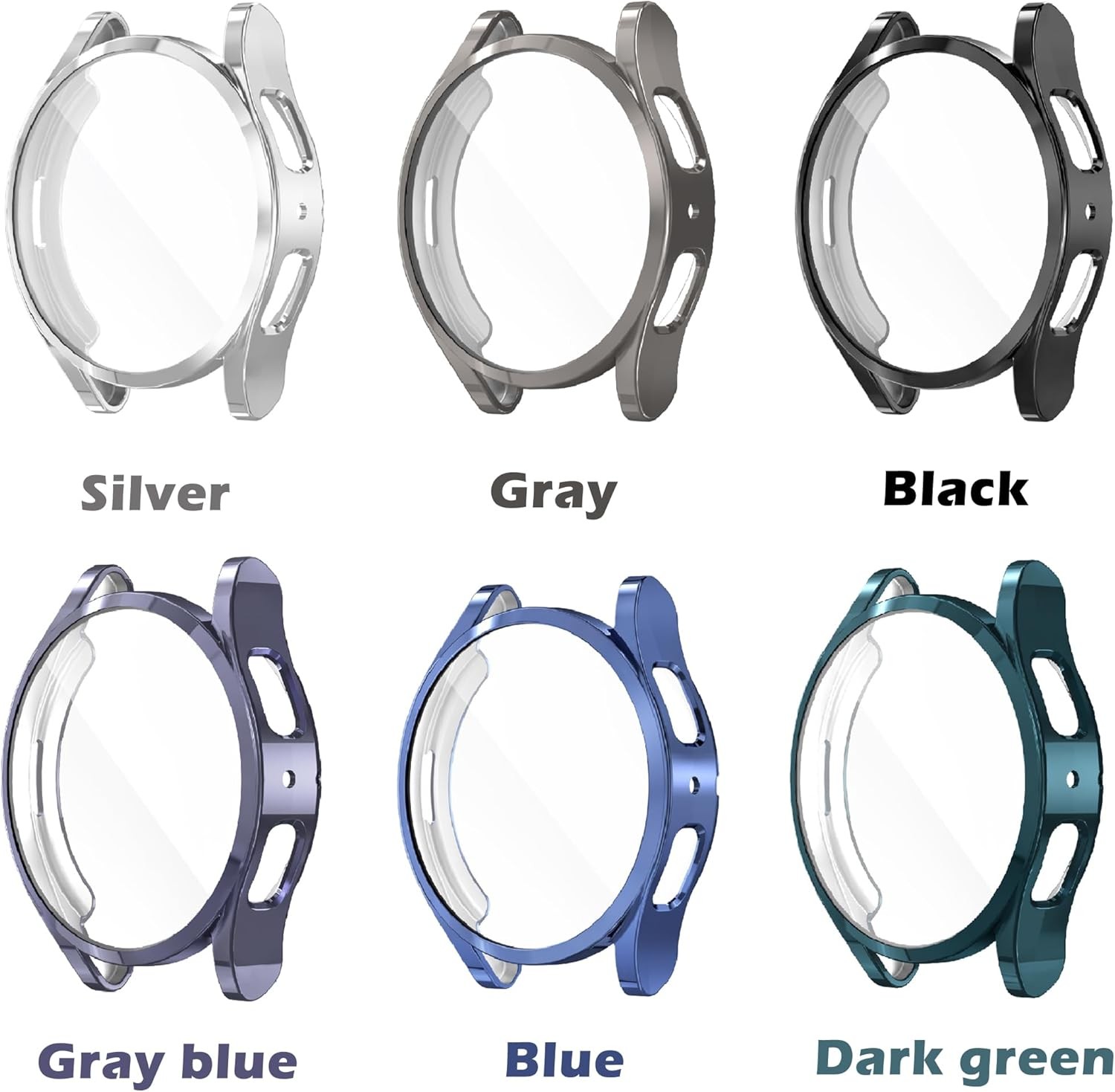 6 Color Pack Soft TPU Protective Cover for Galaxy Watch 5 40mm & Watch 4 40mm