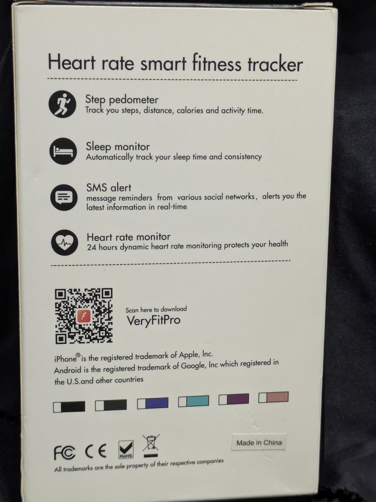 Fitness Tracker Watch – Black