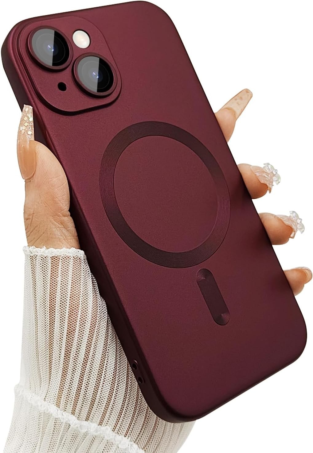 Matte Luxury Soft Metallic Luster Case for iPhone 13 6.1″ with Lens Protector