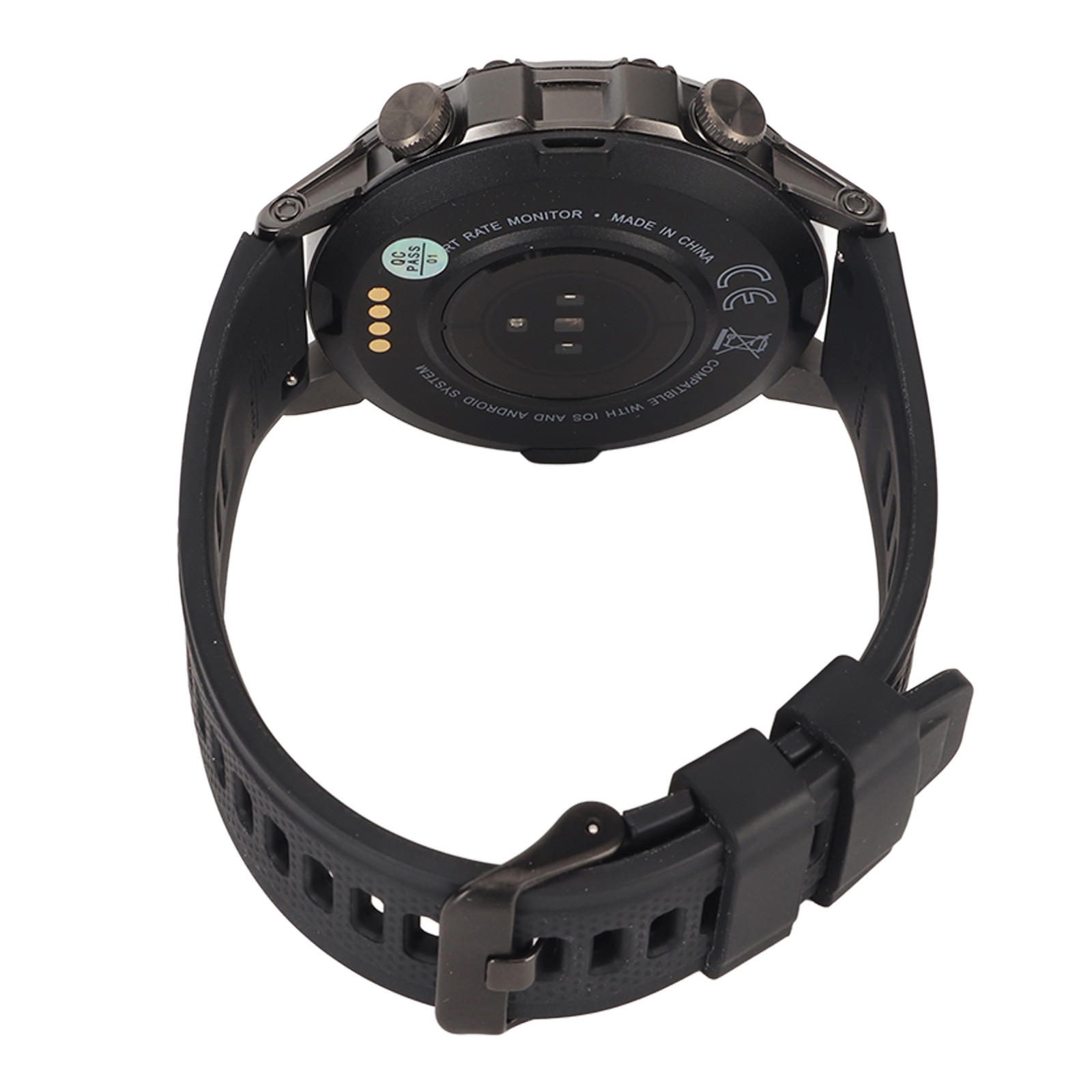 Black Outdoor Smartwatch With Speaker Waterproof Dustproof LCD Bluetooth In ULOW