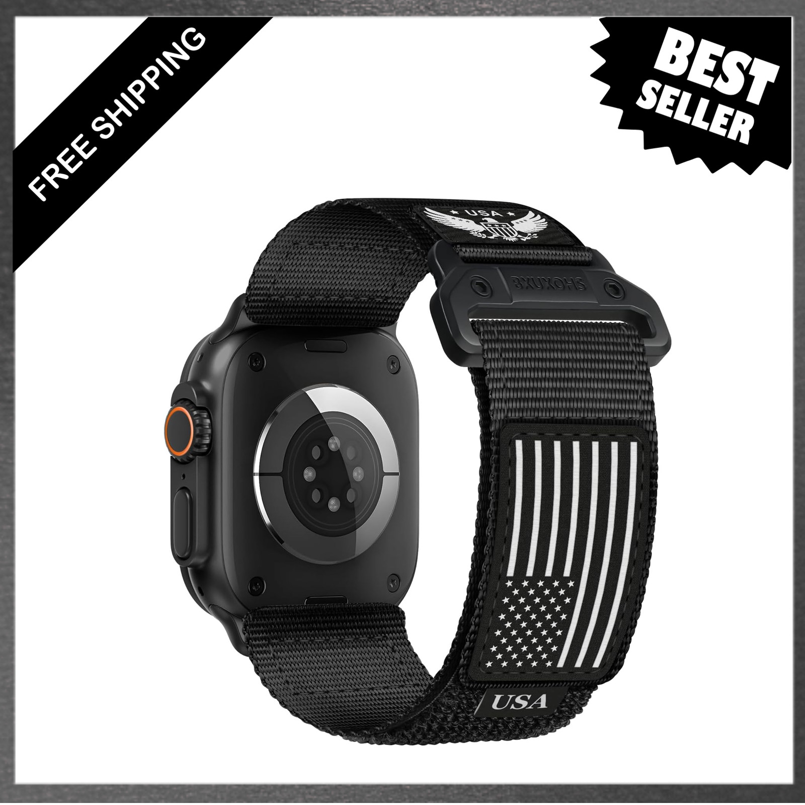 Rugged Nylon Watch Band for Apple Watch Ultra Series 3 2 1 49mm 45mm 44mm 42mm