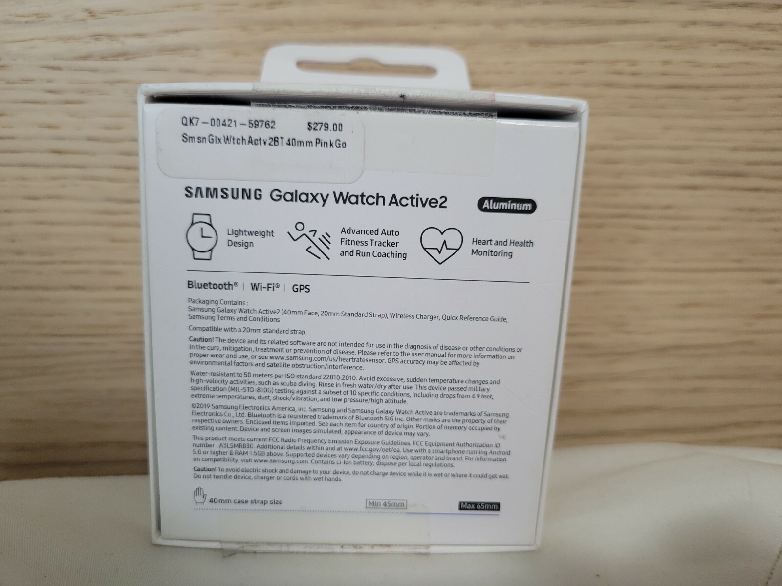 Samsung Galaxy Watch Active 2 SM-R830 40mm Aluminum Band Pink Gold