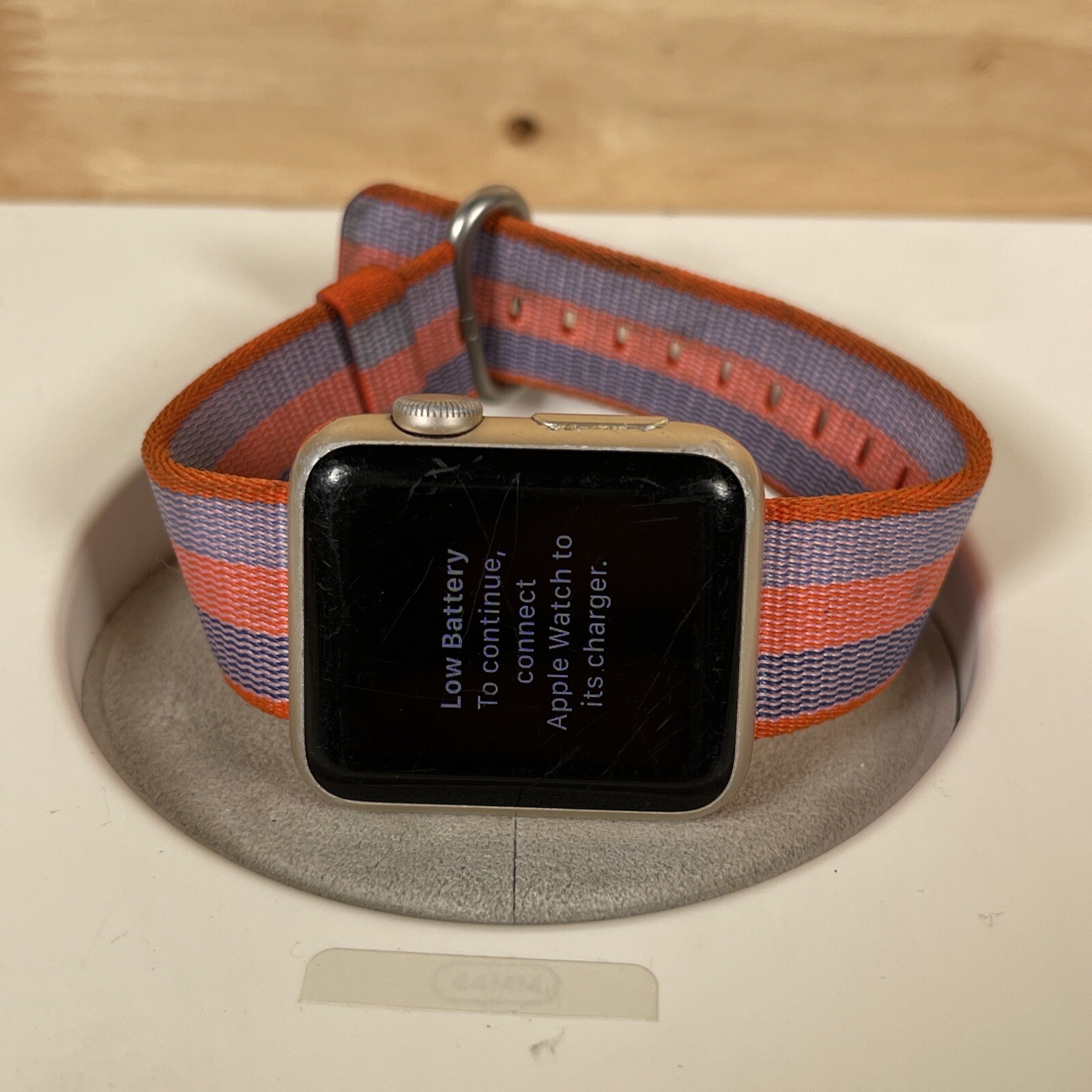 Apple Watch Series 1 38mm PinkCase w/ Black Band Heavy Signs Of Wear