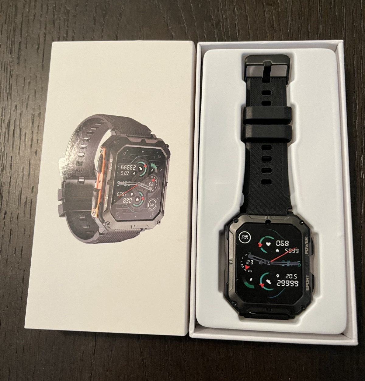 Rugged, Military Style C20 Pro Smart Watch Android 6.0+, IOS 9 Da Fit App