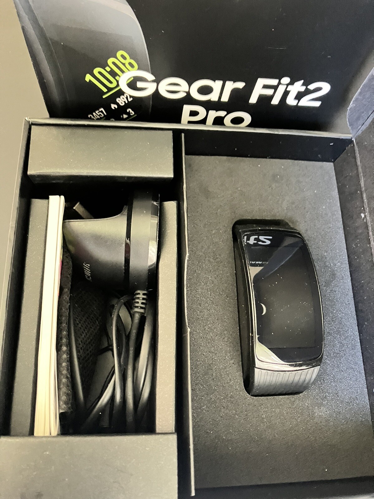 Samsung Gear Fit2 Pro Small Band Black Fitness Tracker Smartwatch Open Box New