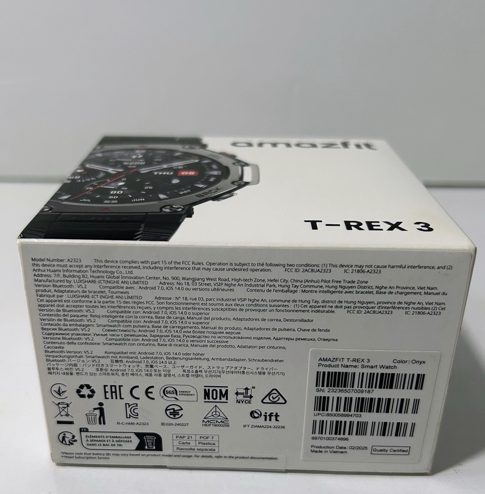 *NEW* Sealed Amazfit T-Rex 3 48.5mm Fitness Smart Watch Voice Control Onyx Black