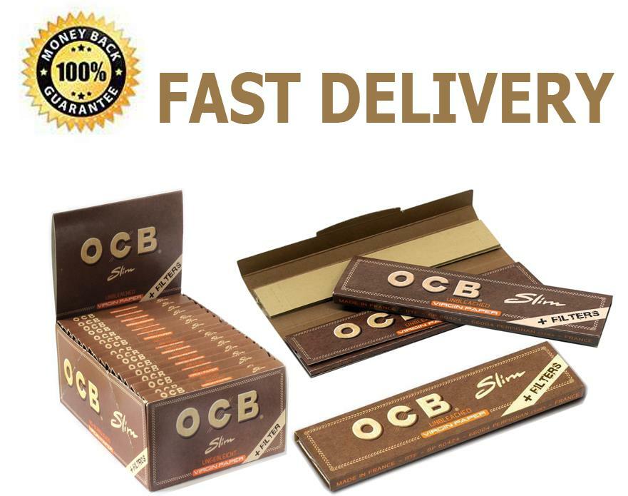 OCB Virgin Brown King Size Unbleached + Filter Tips Rolling Papers 16 Booklets