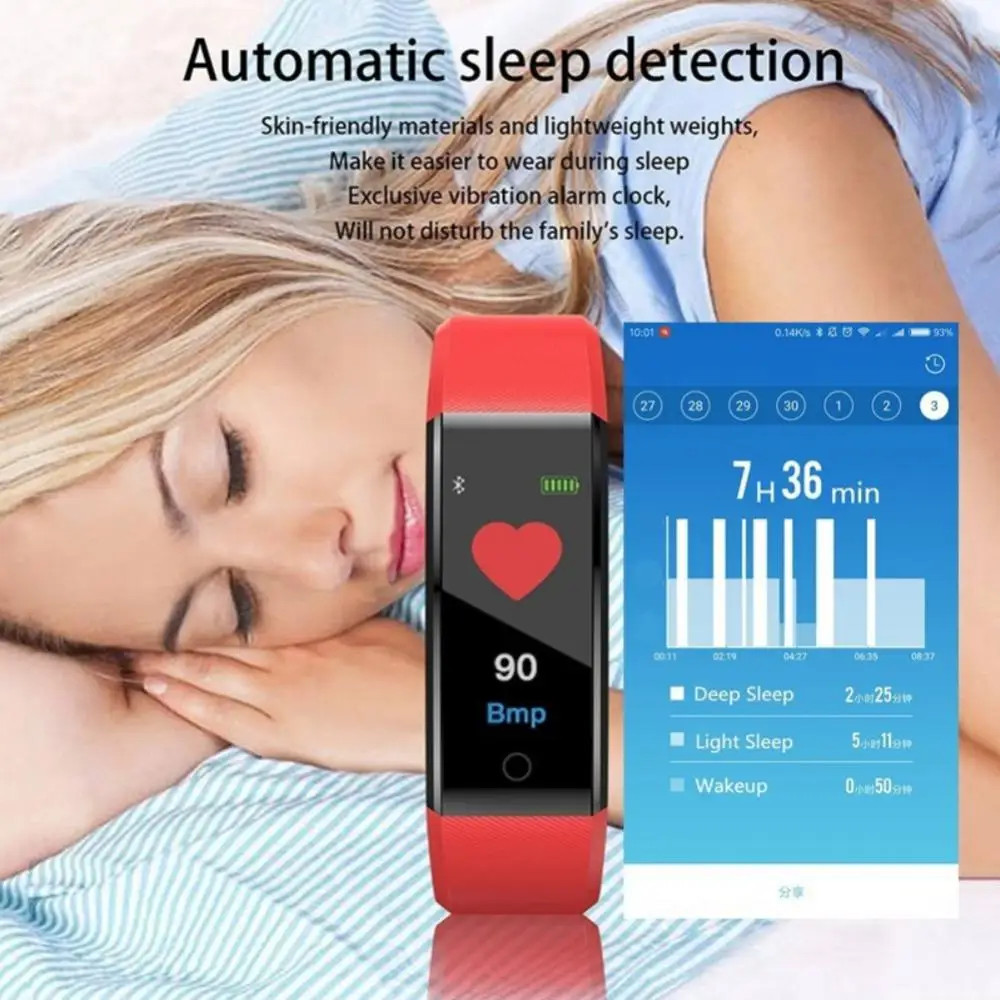 115Plus Smart Watch Men Women Fitness Tracker Sport Watch Waterproof Smartwatch
