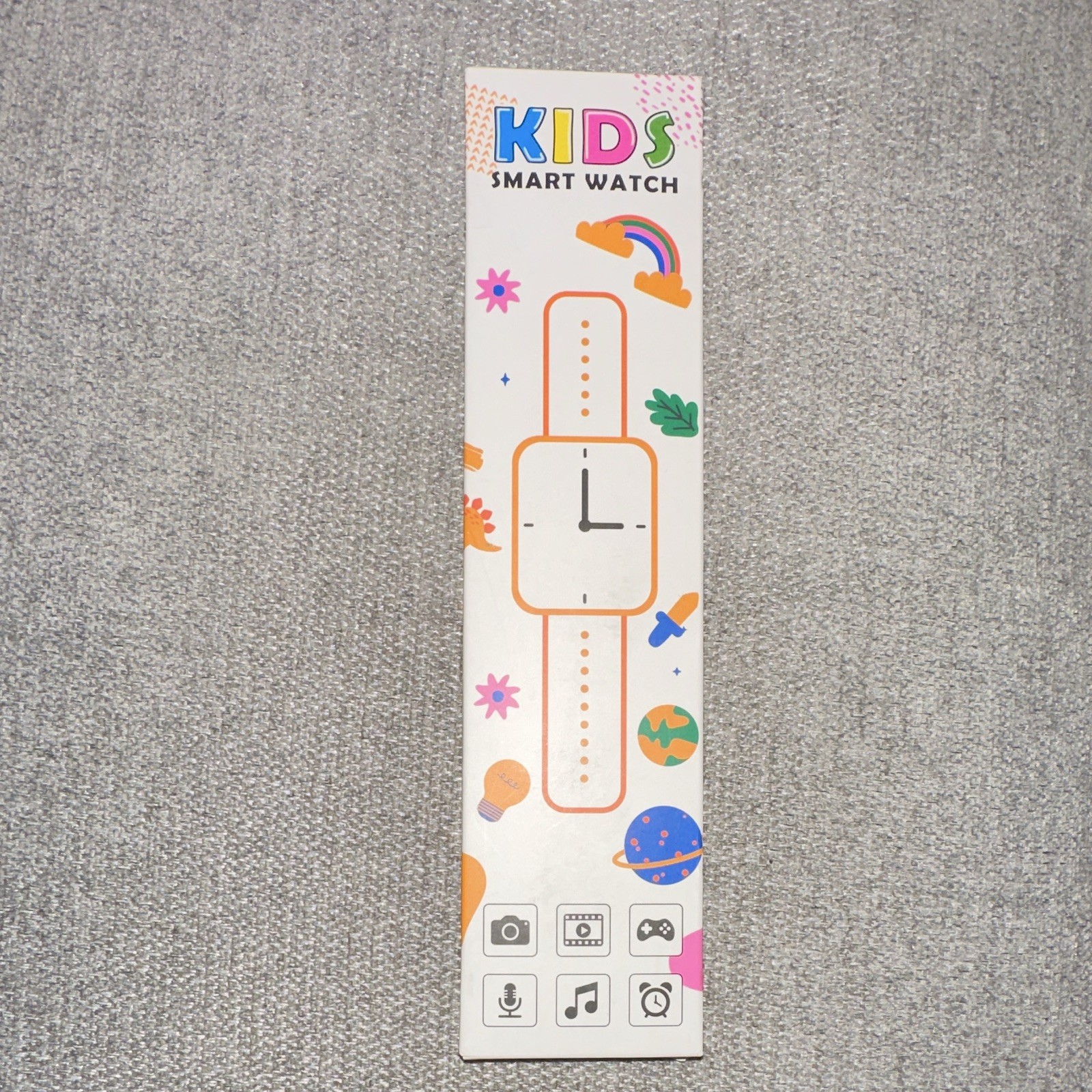 Kids Smart Watch Pink Silicone Band Touchscreen Games Camera Video Flashlight