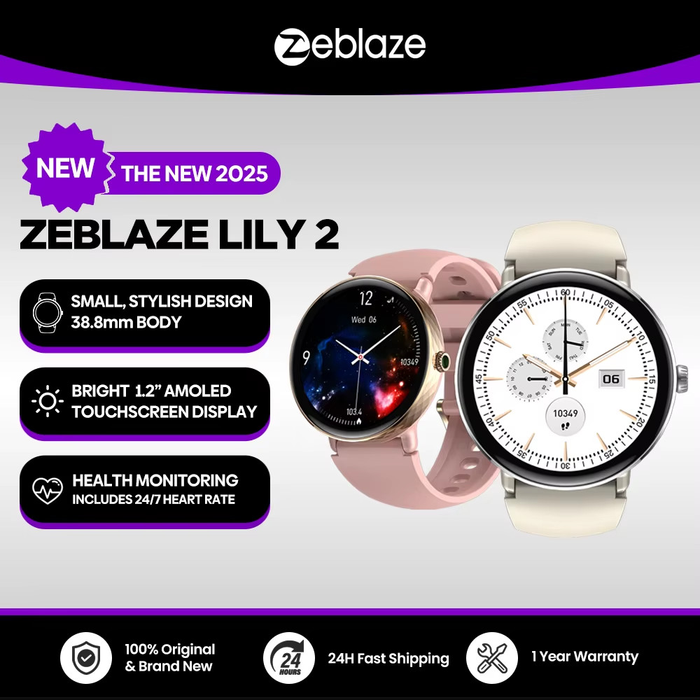 New 2025 LILY 2 Voice Calling Female Smartwatch Double Strap 1.2″ HD AMOLED Dis