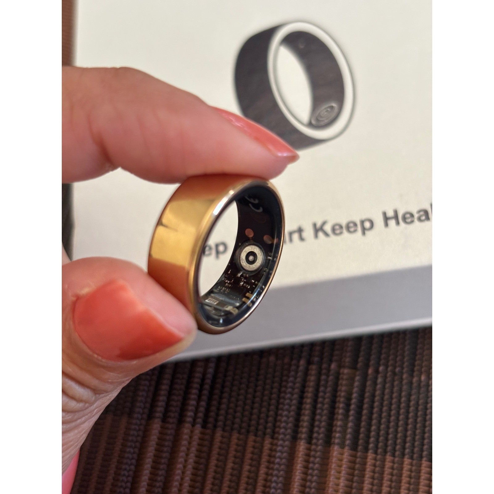 Generic Smart Health Tracker Ring Size 8 Rose Gold Heart Rate Sleep Monitor