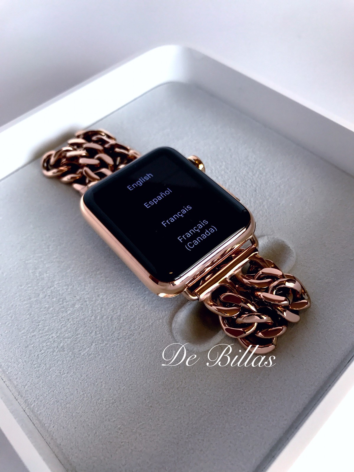 24K Rose Gold Plated 42MM Apple Watch SERIES 3 Rose Gold Links GPS+CELLULAR