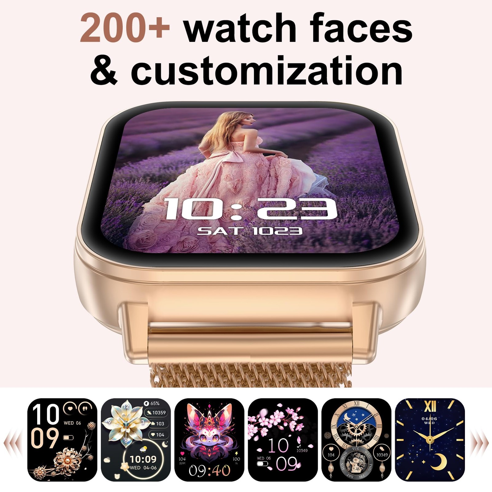 Smart Watches for Women (Android&iPhone), 1.85″ HD with Calls/Messages/Notifi…