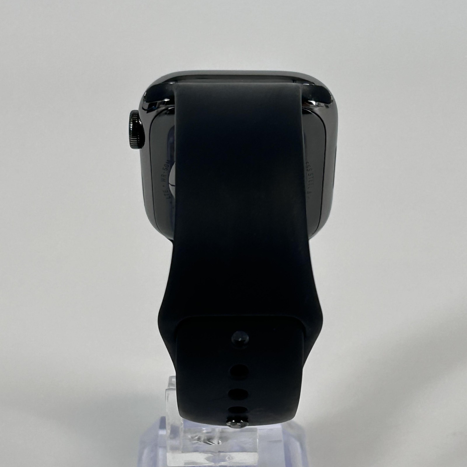 Apple Watch (Series 7) 45mm Graphite Stainless Steel (LTE) w/ Black Sport – Good
