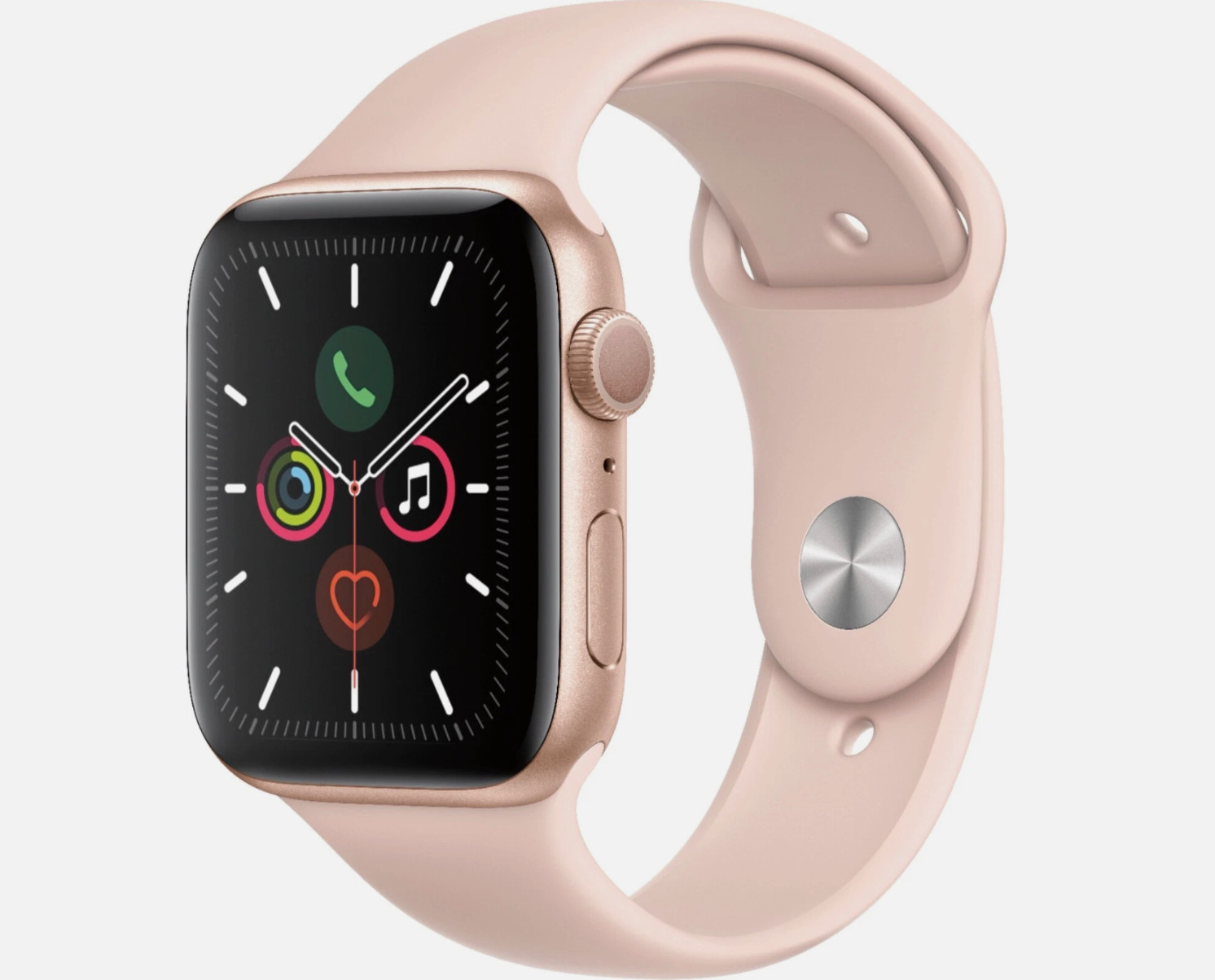 Apple Watch Series 5 40mm Gold Aluminum Case GPS –Pink Sand Sport Band-MWV72LL/A