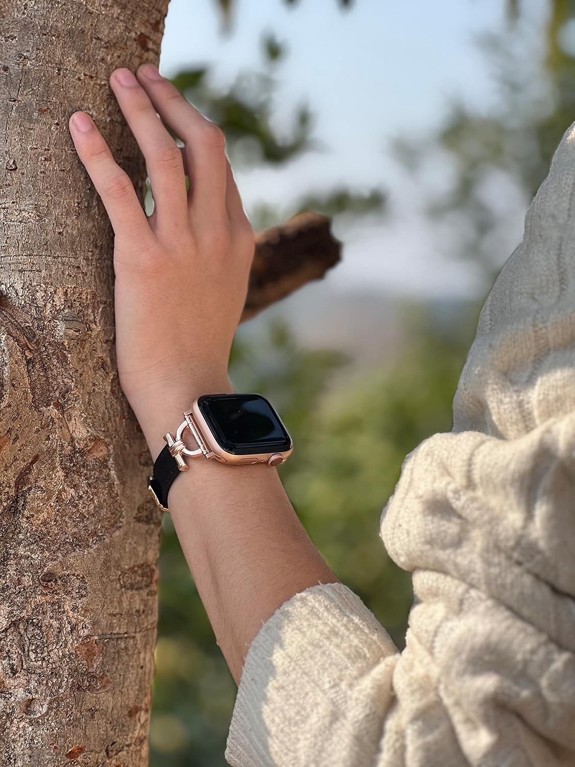 Genuine Leather Strap Compatible with Apple Watch Series 11 38mm 40mm 41mm